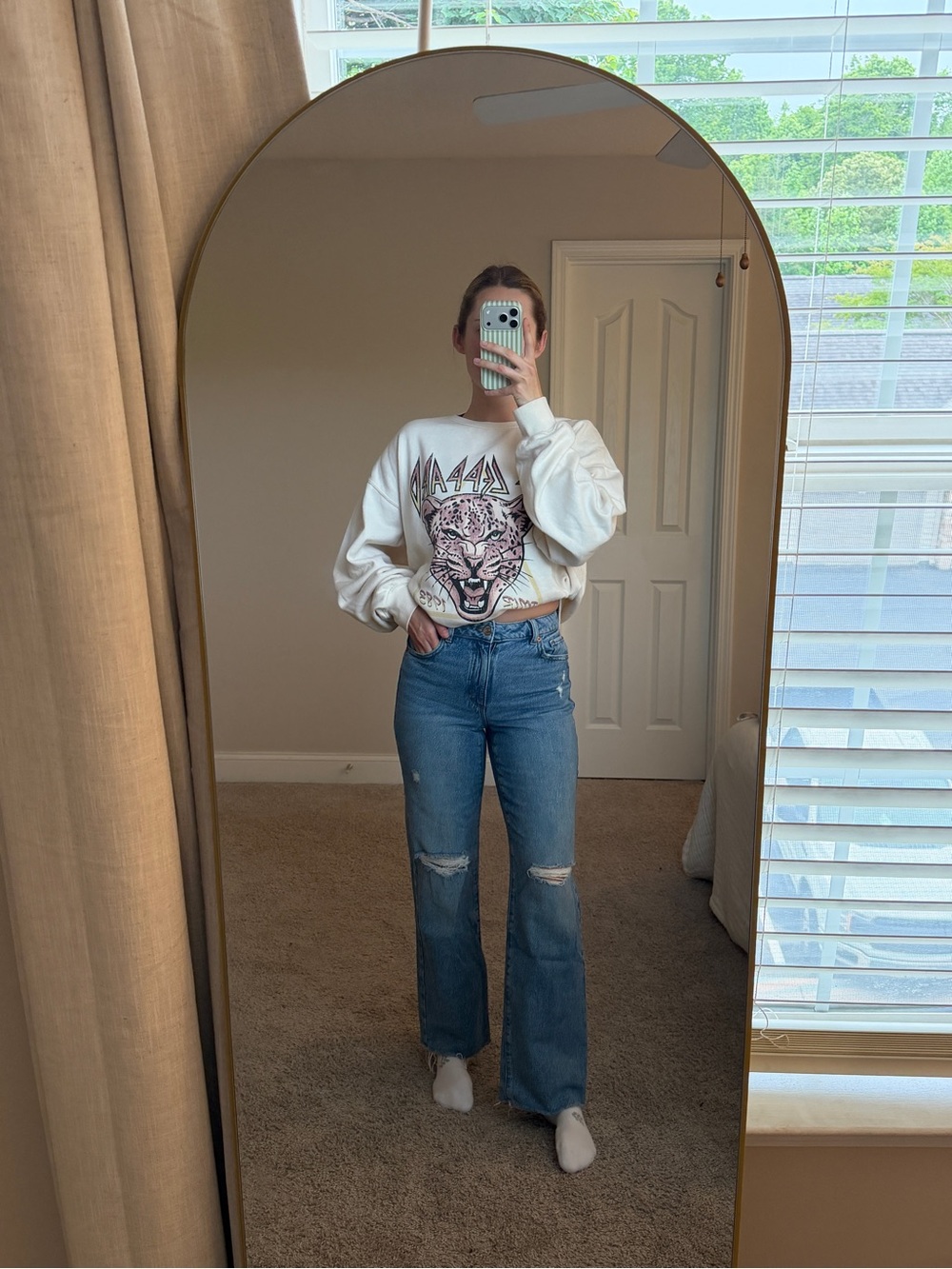 Garage Denim Medium Wash 90s Straight Jeans